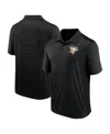Fanatics Branded  Black Pittsburgh Penguins Left Side Block Polo In Black