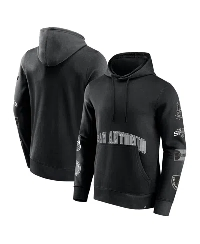 Fanatics Men's  Black San Antonio Spurs Home Court Pullover Hoodie