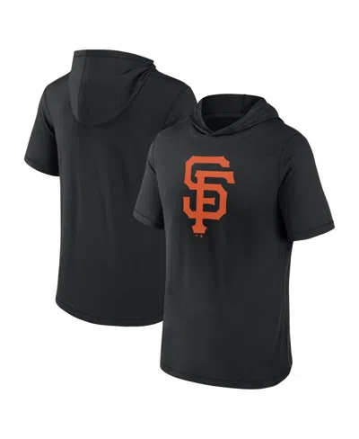 Fanatics Branded Black San Francisco Giants Short Sleeve Hoodie T-shirt