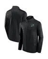 Fanatics Branded Black San Jose Sharks Authentic Pro Rink Fleece Full-zip Jacket In Black