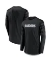 Fanatics Branded Black/silver Las Vegas Raiders Square Off Long Sleeve T-shirt In Black,silver
