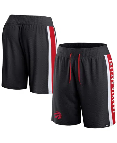 FANATICS MEN'S FANATICS BLACK TORONTO RAPTORS REFEREE ICONIC MESH SHORTS