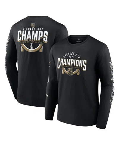 Fanatics Men's  Black Vegas Golden Knights 2023 Stanley Cup Champions Banner Long Sleeve T-shirt