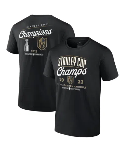 Fanatics Men's  Black Vegas Golden Knights 2023 Stanley Cup Champions Logo T-shirt