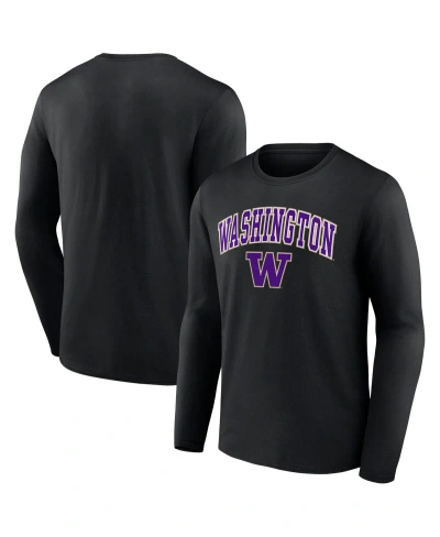 Fanatics Men's  Black Washington Huskies Campus Long Sleeve T-shirt