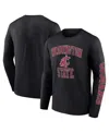 Fanatics Men's Black Georgia Bulldogs Big Tall Vision Long Sleeve T-shirt In Black