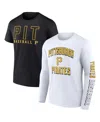 Fanatics Branded Black/white Pittsburgh Pirates Two-pack Combo T-shirt Set In Black,white