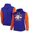 Fanatics Men's  Blue And Orange New York Knicks Big And Tall Bold Attack Pullover Hoodie In Blue,orange