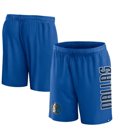 Fanatics Men's  Blue Dallas Mavericks Post Up Mesh Shorts