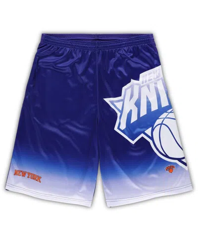 Fanatics Men's  Blue New York Knicks Big And Tall Graphic Shorts