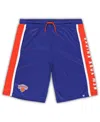 Fanatics Men's  Blue New York Knicks Big And Tall Referee Iconic Mesh Shorts In Blue