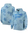 Fanatics Men's  Blue New York Knicks Big And Tall Wordmark Cloud Dye Pullover Hoodie In Blue