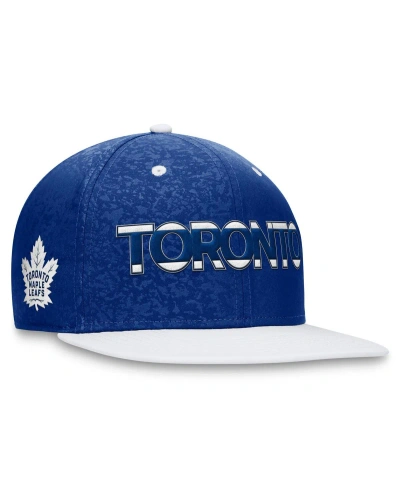 Fanatics Men's  Blue, White Toronto Maple Leafs Authentic Pro Rink Two-tone Snapback Hat In Blue,white