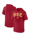 Fanatics Men's  Cardinal Usc Trojans Outline Lower Arch Hoodie T-shirt In Cardinal