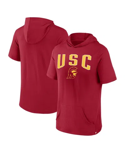 Fanatics Men's  Cardinal Usc Trojans Outline Lower Arch Hoodie T-shirt