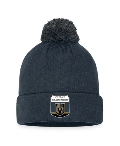 Fanatics Men's  Charcoal Vegas Golden Knights 2023 Nhl Draft Cuffed Knit Hat With Pom