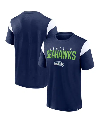 Fanatics Men's  College Navy, White Seattle Seahawks Home Stretch Team T-shirt In College Navy,white