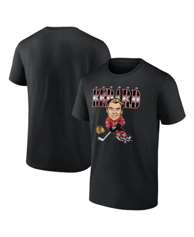 Fanatics Men's  Connor Bedard Black Chicago Blackhawks Player Caricature T-shirt