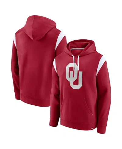 Fanatics Men's  Crimson Oklahoma Sooners Gym Rat Pullover Hoodie