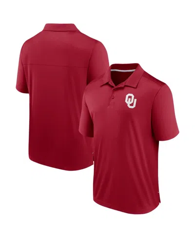Fanatics Men's Crimson Oklahoma Sooners Left Side Block Polo Shirt