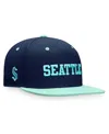 Fanatics Branded Deep Sea Blue/light Blue Seattle Kraken Heritage City Two-tone Snapback Hat In Blue,light Blue