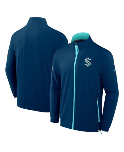 Fanatics Men's  Deep Sea Blue Seattle Kraken Authentic Pro Rink Full-zip Jacket