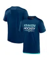 Fanatics Branded  Deep Sea Blue Seattle Kraken Authentic Pro Tech T-shirt In Deep Sea Blue