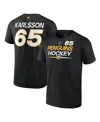 Fanatics Men's  Erik Karlsson Black Pittsburgh Penguins Authentic Pro Prime Name And Number T-shirt In Black