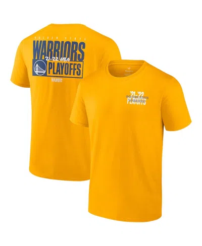 Fanatics Men's  Gold Golden State Warriors 2022 Nba Playoffs Dunk T-shirt