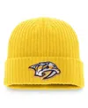 Fanatics Men's  Gold Nashville Predators Core Primary Logo Cuffed Knit Hat In Gold