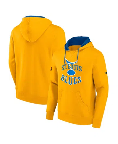 FANATICS MEN'S FANATICS GOLD ST. LOUIS BLUES SPECIAL EDITION 2.0 TEAM LOGO PULLOVER HOODIE
