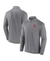 Fanatics Men's  Gray Oklahoma Sooners Primary Logo Raglan Quarter-zip Top In Gray