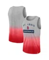 Fanatics Branded Gray/red St. Louis Cardinals Our Year Tank Top In Gray,red