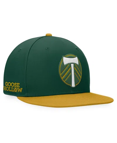 Fanatics Men's  Green, Gold Portland Timbers Downtown Snapback Hat In Green,gold