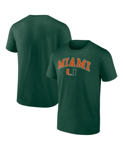 Fanatics Men's  Green Miami Hurricanes Campus T-shirt