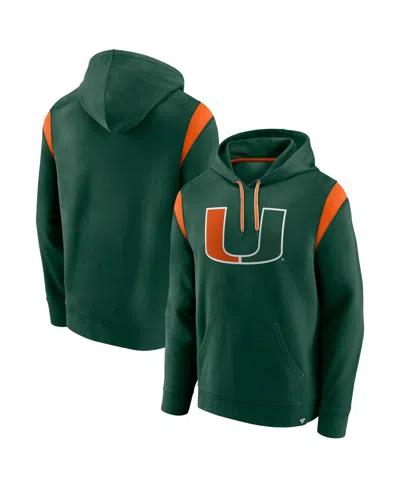 Fanatics Men's  Green Miami Hurricanes Gym Rat Pullover Hoodie