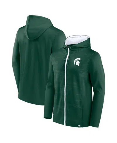Fanatics Men's  Green Michigan State Spartans Ball Carrier Full-zip Hoodie