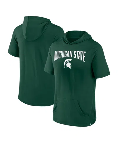 Fanatics Men's  Green Michigan State Spartans Outline Lower Arch Hoodie T-shirt