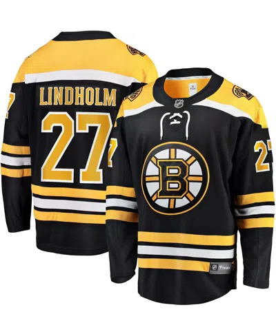 Fanatics Men's  Hampus Lindholm Black Boston Bruins Home Breakaway Player Jersey