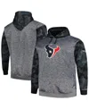 Fanatics Men's  Heather Charcoal Houston Texans Big And Tall Camo Pullover Hoodie In Heather Charcoal