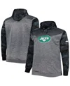 Fanatics Men's  Heather Charcoal New York Jets Big And Tall Camo Pullover Hoodie In Heather Charcoal