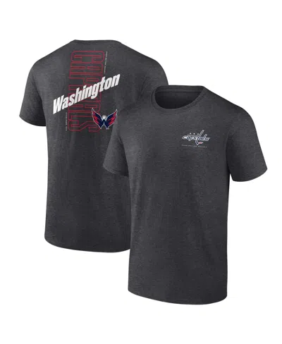 Fanatics Men's  Heather Charcoal Washington Capitals Backbone T-shirt