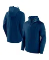 Fanatics Men's  Heather Deep Sea Blue Seattle Kraken Authentic Pro Road Tech Full-zip Hoodie Jacket In Heather Deep Sea Blue