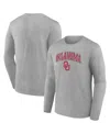 Fanatics Men's  Heather Gray Oklahoma Sooners Campus Long Sleeve T-shirt In Heather Gray