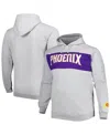 Fanatics Men's  Heather Gray Phoenix Suns Big And Tall Wordmark Pullover Hoodie In Heather Gray