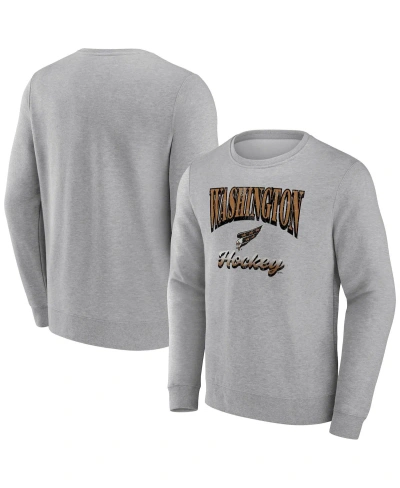 Fanatics Men's  Heather Gray Washington Capitals Special Edition 2.0 Pullover Sweatshirt