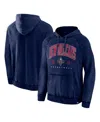 Fanatics Men's  Heather Navy Distressed New Orleans Pelicans Foul Trouble Snow Wash Raglan Pullover H In Heather Navy