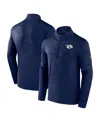 Fanatics Men's  Heather Navy Nashville Predators Authentic Pro Quarter-zip Pullover Top In Heather Navy