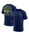 Fanatics Branded  Heather Navy Nashville Sc X Johnny Cash Oval T-shirt In Heather Navy