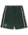 Fanatics Men's  Hunter Green Milwaukee Bucks Big And Tall Referee Iconic Mesh Shorts In Hunter Green